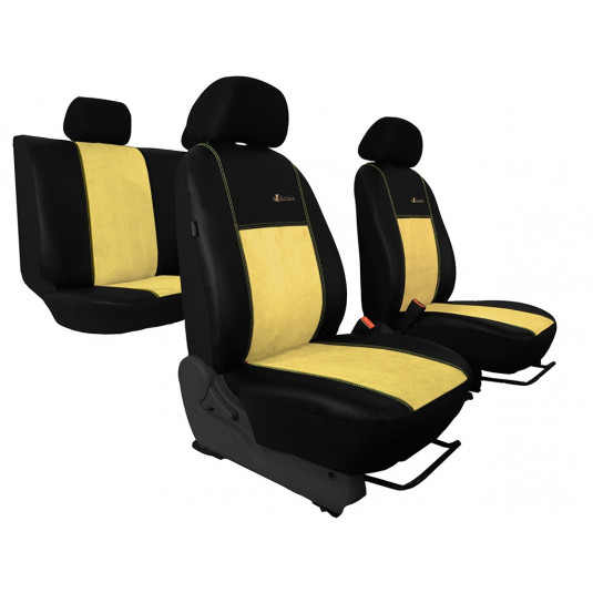 Autó üléshuzatok Exclusive Alcantara bézs-fekete (Alcantara-bőr)
