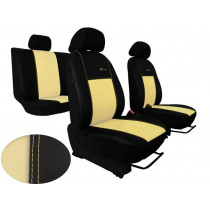 Exclusive Leather autókárpit bézs-fekete (bőr)