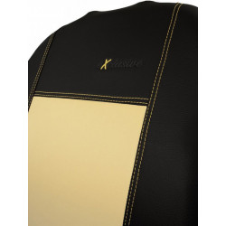Exclusive Leather autókárpit bézs-fekete (bőr)