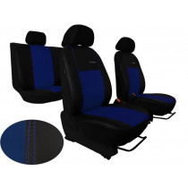 Autóhuzatok Exclusive Leather kék-fekete (bőr)