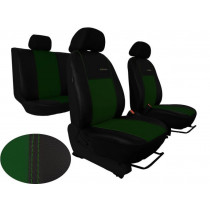 Autóhuzatok Exclusive Leather zöld-fekete (bőr)
