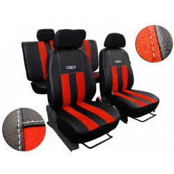 GT autófitók téglaszín piros-fekete (Alcantara-bőr)