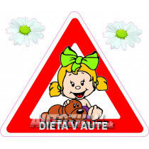 Matrica Gyerek az autóban /lány