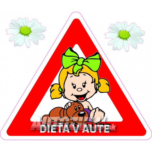 Matrica Gyerek az autóban /lány