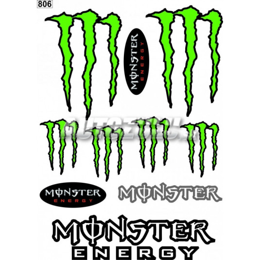 Matrica szett Monster zöld