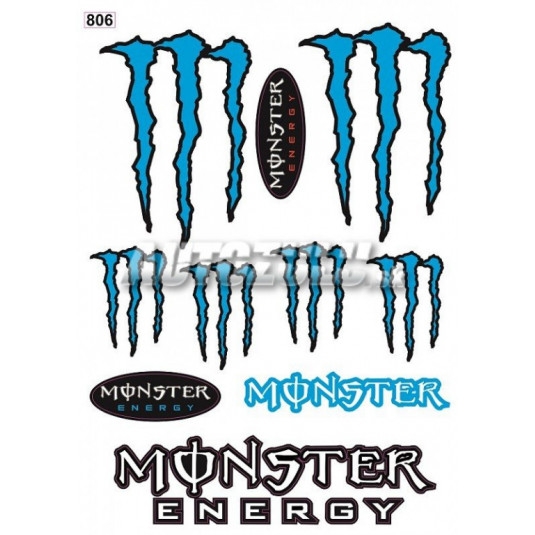 Matrica szett Monster kék