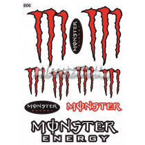 Matrica szett Monster piros