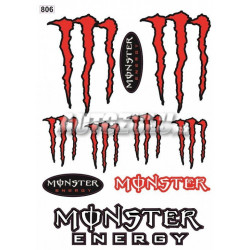 Matrica szett Monster piros