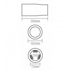 Kipufogó végcsonk (Ø kipufogó max 66mm)