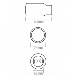Kipufogó végcsonk (Ø kipufogó max. 54mm) V5