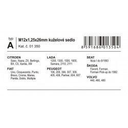 Kerékanya biztosító csavarok A M12x1, 25x26mm kúpos ülés