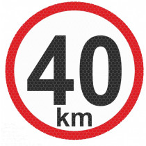 Nagy reflexiós matrica - 40km