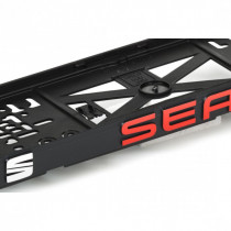 Rendszámtábla alátét 3D SEAT piros