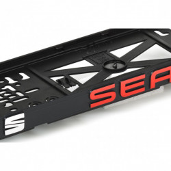 Rendszámtábla alátét 3D SEAT piros