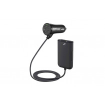 Autós töltő első-hátsó hosszabbító kábellel 4 USB