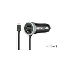 12/24V USB Type C autós töltő + 2x USB 2.4A PCH PRO-3