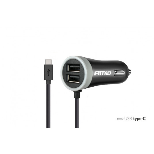 12/24V USB Type C autós töltő + 2x USB 2.4A PCH PRO-3