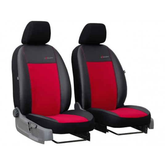 Autóülések Exclusive Alcantara 1+1 elülső (Alcantara-bőr) piros-fekete