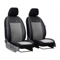 Autopoťahy Exclusive Alcantara 1+1 első (Alcantara-bőr) gyengén szürke-fekete