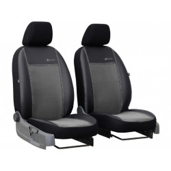 Autóhuzatok Exclusive Alcantara 1+1 első (Alcantara-bőr) sötétszürke-fekete