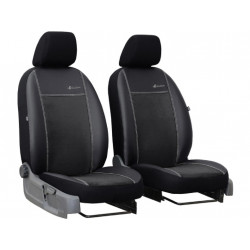 Autókárpitok Exclusive Alcantara 1+1 elöl (Alcantara-bőr) fekete-fekete