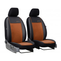 Exclusive Alcantara 1+1 elülső autó üléshuzatok (Alcantara-bőr) barna-fekete
