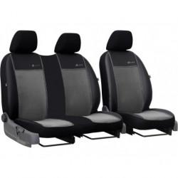 Univerzális furgonhuzatok Exclusive Alcantara 2+1 sötét szürke-fekete