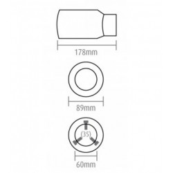 Kipufogócső vég (Ø kipufogó max. 54mm) V11