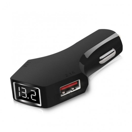 USB töltő 4.2A feszültségjelzővel