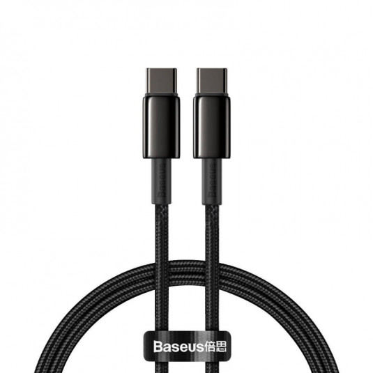 BASEUS Tungsten Gold USB-C - USB-C kábel, 100 W, 100 cm