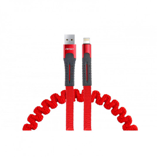 Rugós USB+Apple Lightning kábel 120cm FullLINK UC-13
