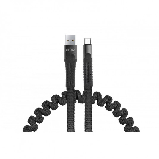 Rugós USB+microUSB kábel 120cm FullLINK UC-12