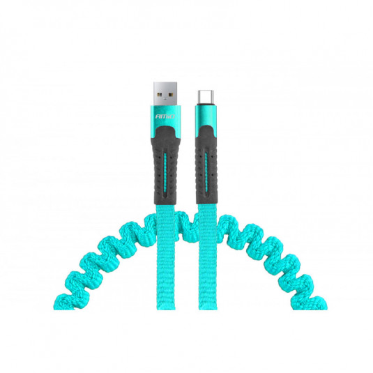 Rugós USB+USB-C kábel 120cm FullLINK UC-14