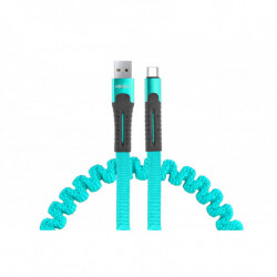 Rugós USB+USB-C kábel 120cm FullLINK UC-14