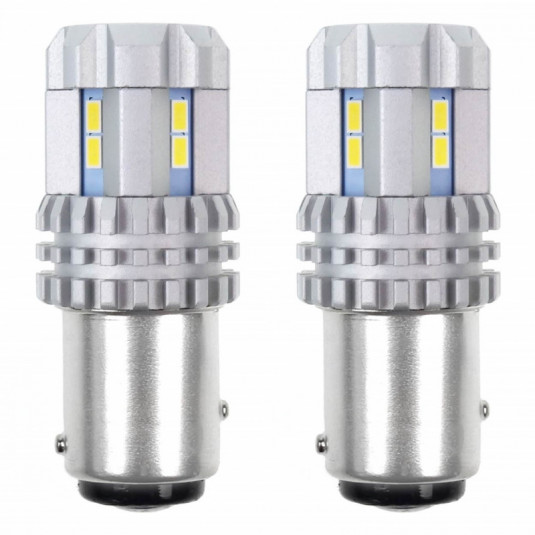 LED izzók CANBUS 3020 22SMD UltraBright 1157 BAY15D P21/5W White 12V/24V