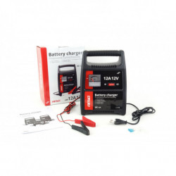 AMiO Autó/motorbicikli akkumulátor töltő 12V 12A (32-90Ah) SBC-12A