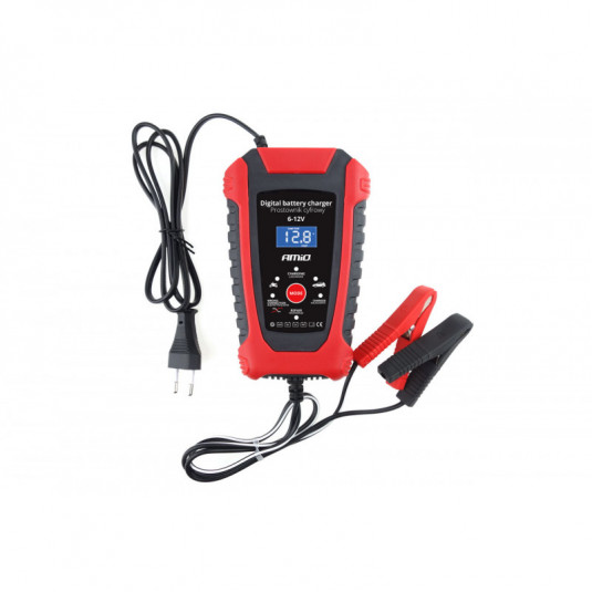 AMiO Autó/motor digitális töltő 6V/12V 6A DBC-02