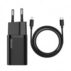 USB-C töltő Baseus Super Si Quick Charger 1C 20W Lightning kábellel 100 cm