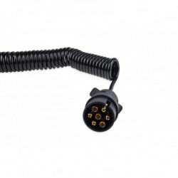 Spirálkábel 7 pin 12V 6 m