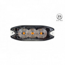 Narancssárga figyelmeztető megvilágítás 3x3W LED R65 R10 12/24V IP67