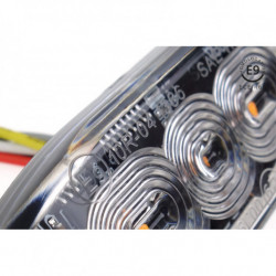 Narancssárga figyelmeztető megvilágítás 3x3W LED R65 R10 12/24V IP67
