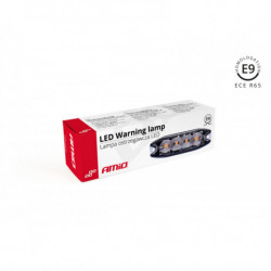 Narancssárga figyelmeztető világítás 4x3W LED R65 R10 12/24V IP67