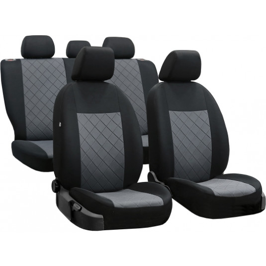 Autopoťahy Craft Line (froté-textil) sivo-čierne