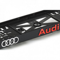 Rendszámtábla alátét 3D AUDI piros