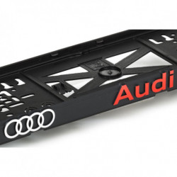 Rendszámtábla alátét 3D AUDI piros