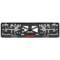 Rendszámtábla alátét 3D AUDI piros