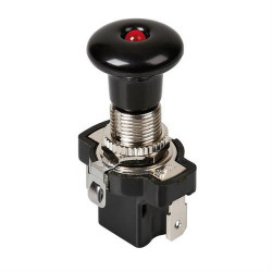 Kapcsoló 12V 10A push-pull piros