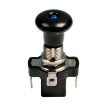 Nyomógomb 12V 10A push-pull kék