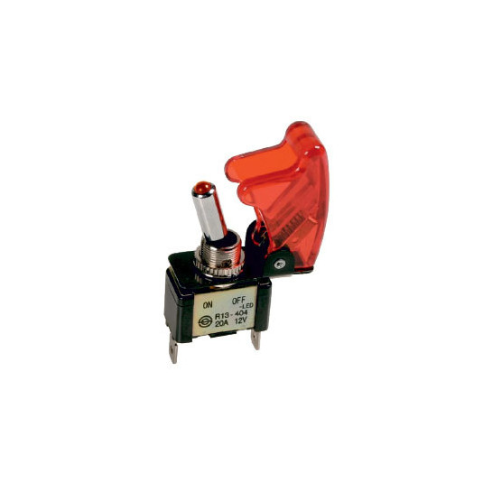 Karos kapcsoló 12 V 20 A piros 2. modell