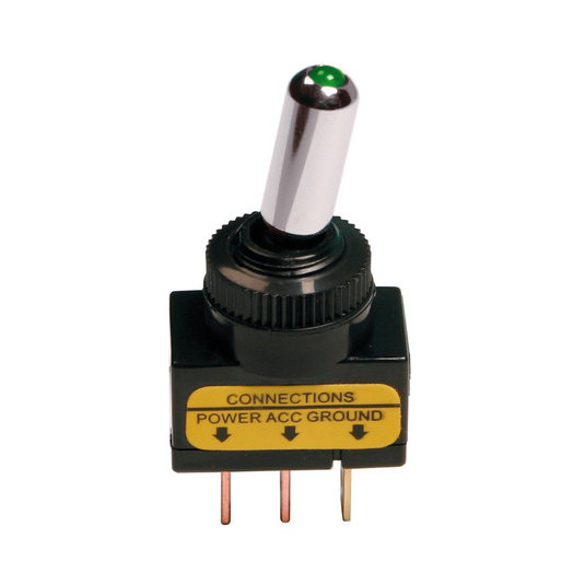 Billenő kapcsoló 12 V 20 A zöld Model 3